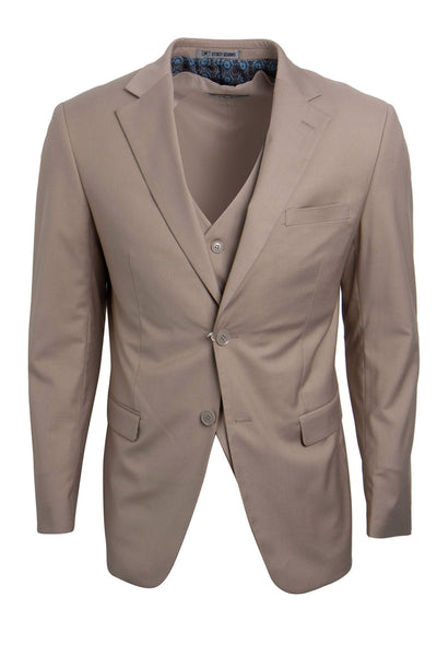 Men's Medium Tan Suit Three Piece Set by Stacy Adams - Wedding - Prom