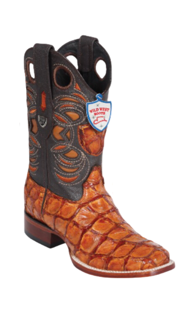 Bota de Pirarucu Original Horma Punta Recortada Wild West