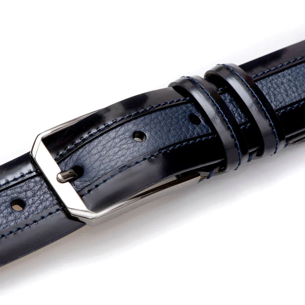 Mezlan Leather and Deerskin Belt