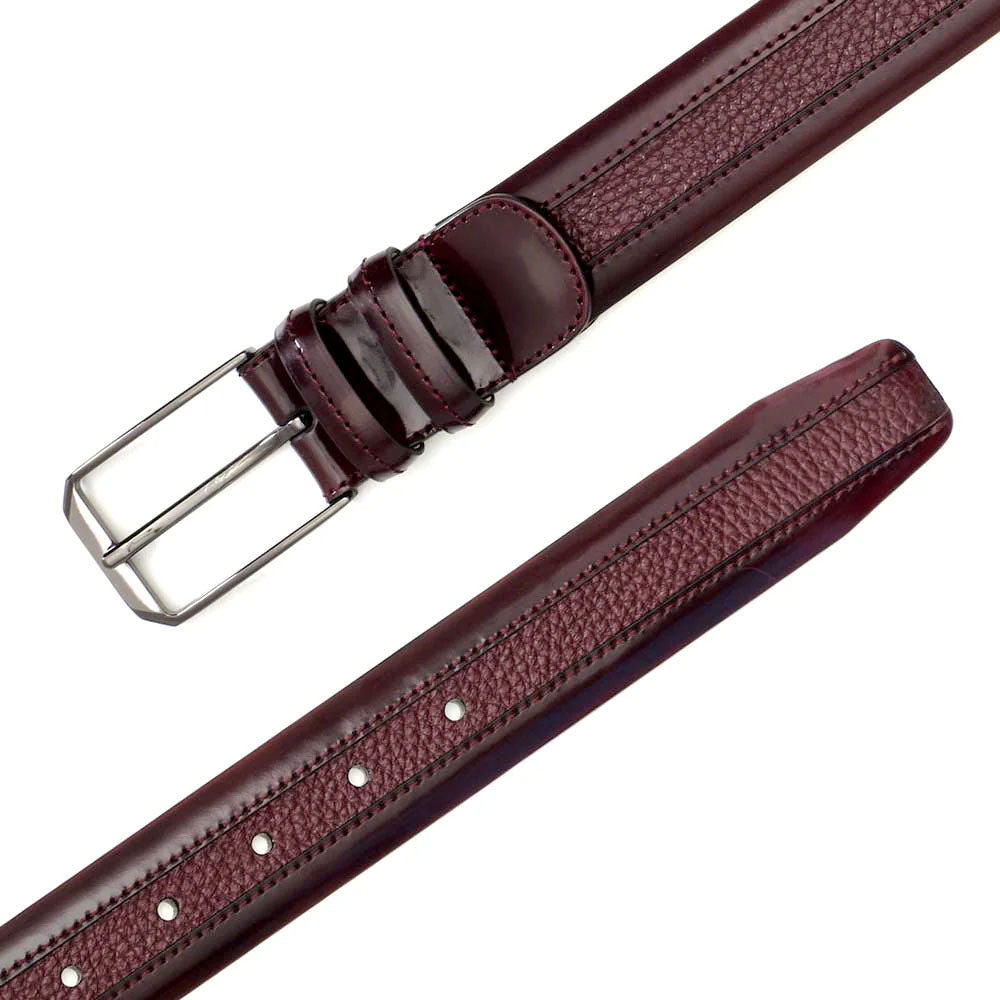 Mezlan Leather and Deerskin Belt