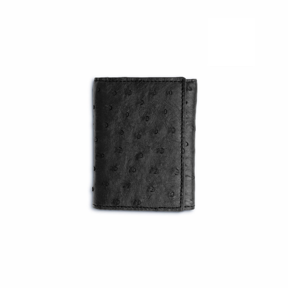 Ferrini Full Quill Ostrich Trifold - Luxury Ostrich Leather Shoe