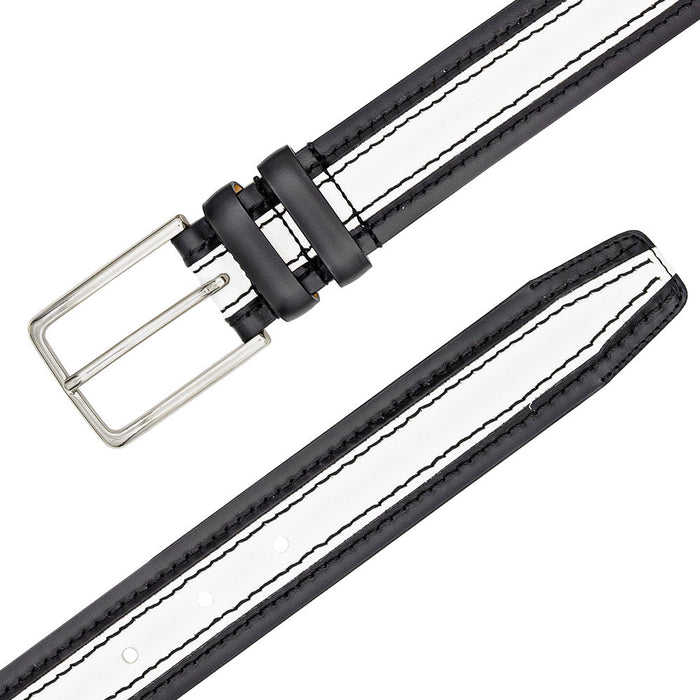 Mezlan Two-Tone Leather Belt for Men