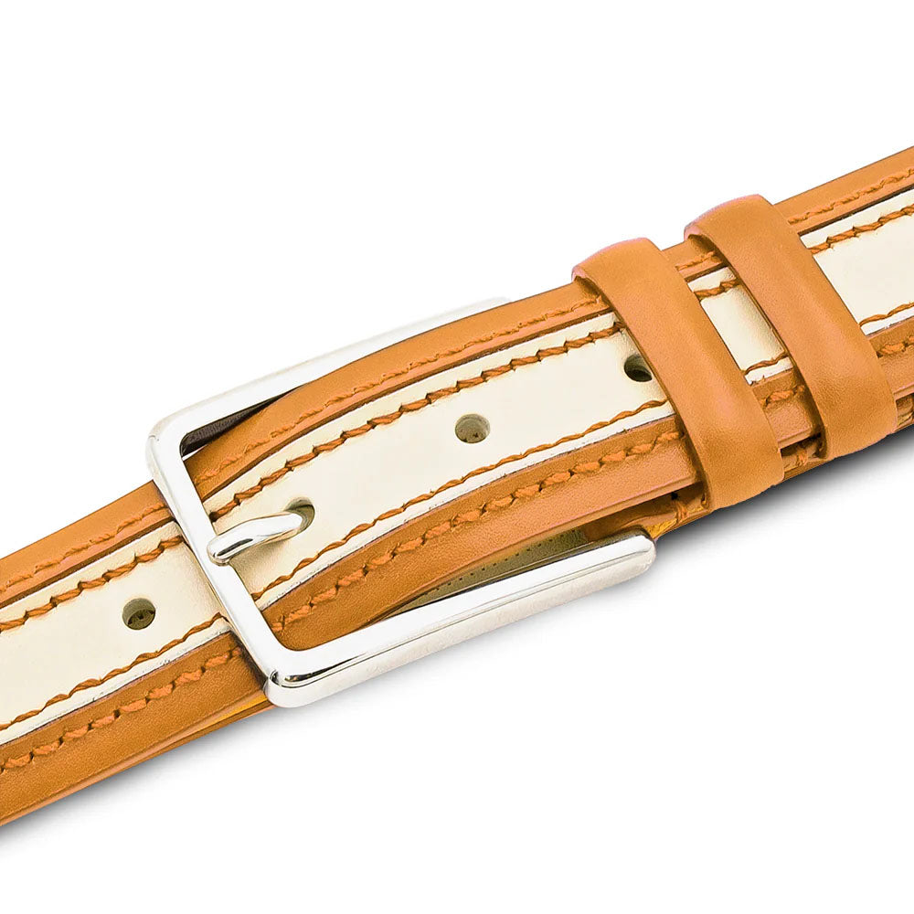 Mezlan Two-Tone Leather Belt