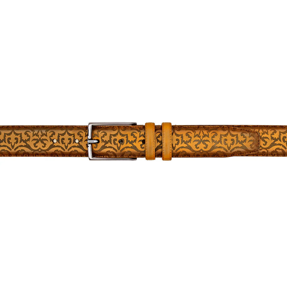 Mezlan Laser-Print Calfskin Belt