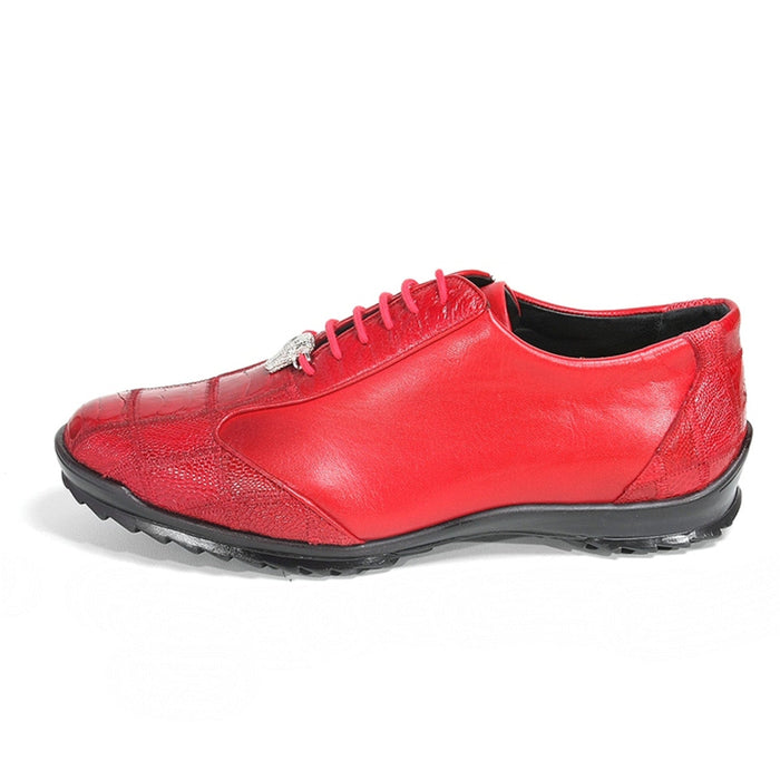 Los Altos Red Genuine Ostrich