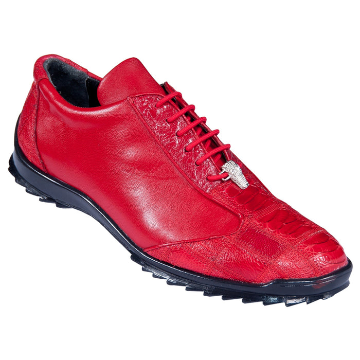 Los Altos Red Genuine Ostrich