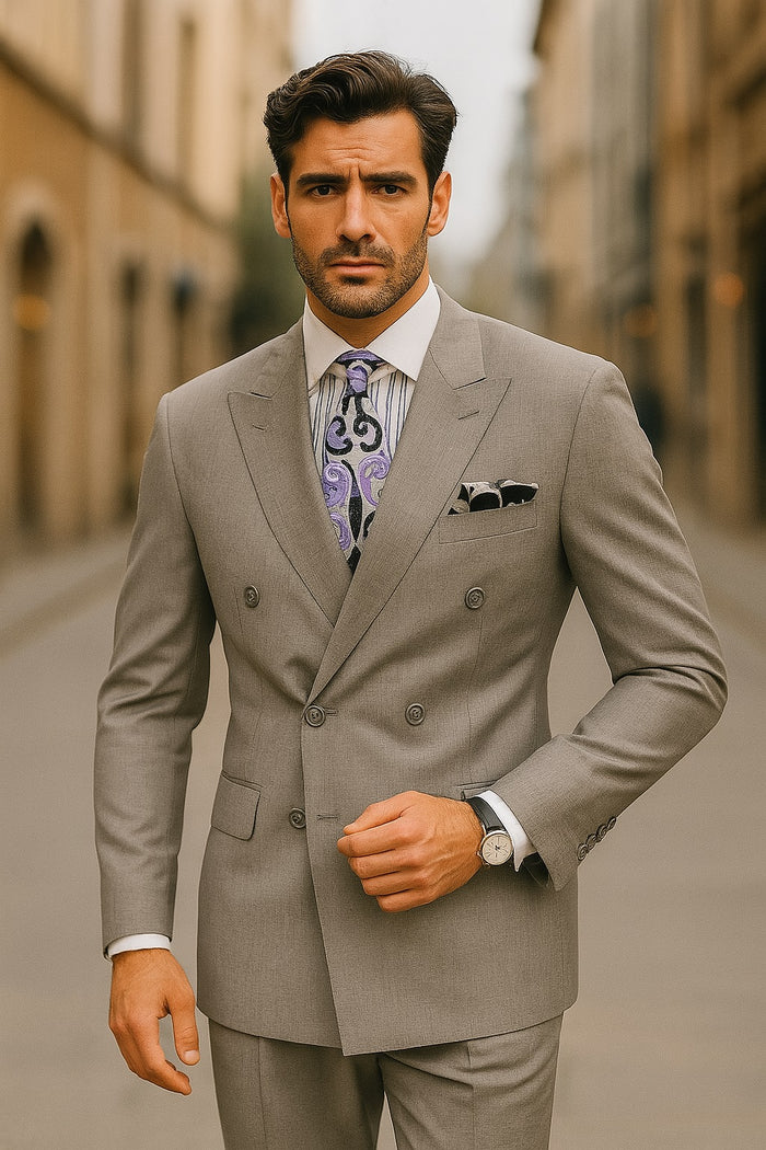 light-grey-double-breasted-suit-with-white-collar-and-swirl-tie