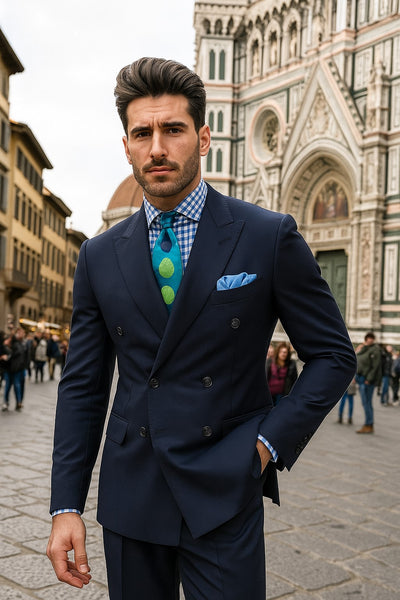 apollo-king-navy-suit-on-mannequin-with-green-blue-tie