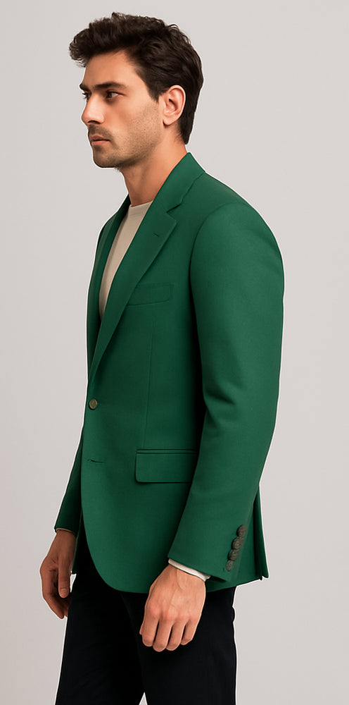 Augusta Green Blazer Men's Classic Brass buttons Blazer Sport Jacket