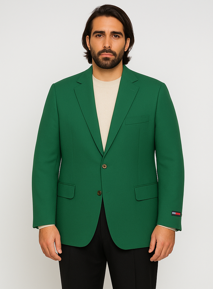 Augusta Green Blazer Men's Classic Brass buttons Blazer Sport Jacket