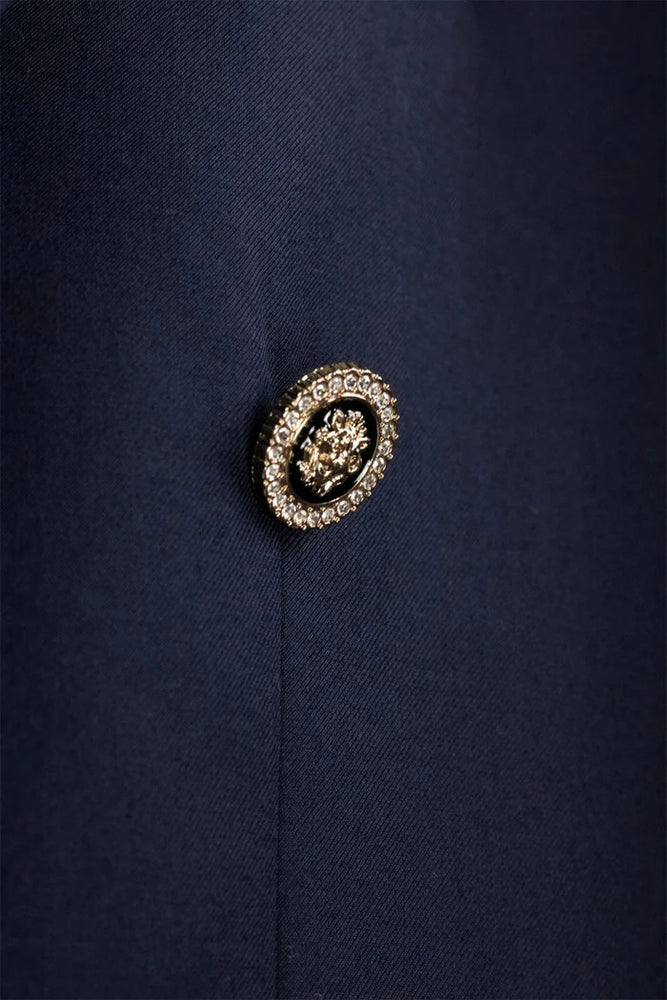 Midnight Navy Modern Fit Double-Breasted Tuxedo Blazer