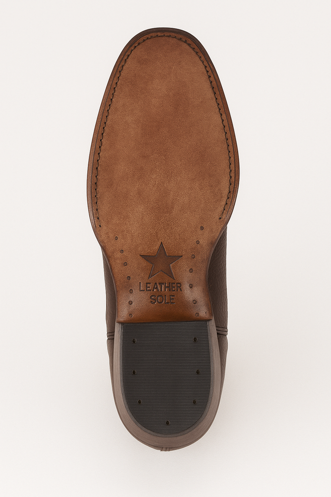 Los Altos Boots Men's Ostrich Leg Faded Brown Cowboy Boots - H79 Dubai Toe - Botas De Avestruz