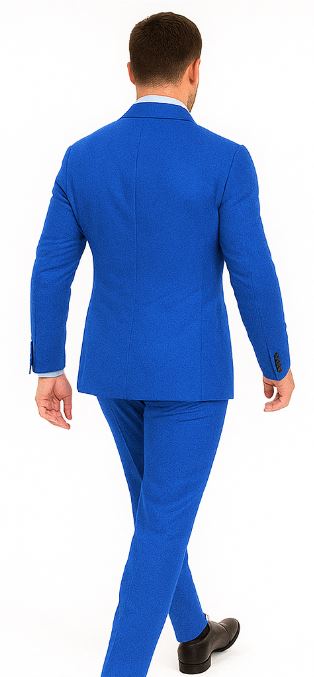 Royal Blue Linen Suit - Royal Blue Linen Suit - Royal Blue Tiffany Color
