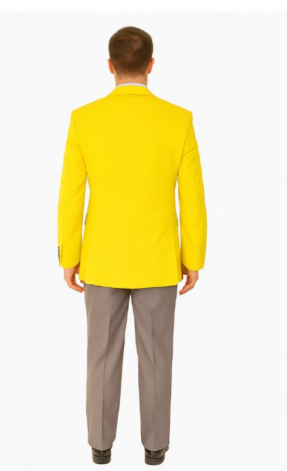 SKU#WGS7 Mens Solid Yellow Blazer $585
