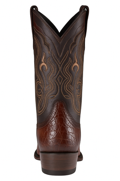 Los Altos Boots Men's Ostrich Leg Faded Brown Cowboy Boots - H79 Dubai Toe - Botas De Avestruz