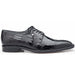 Belvedere Batta Black Genuine Crocodile Dress Shoe