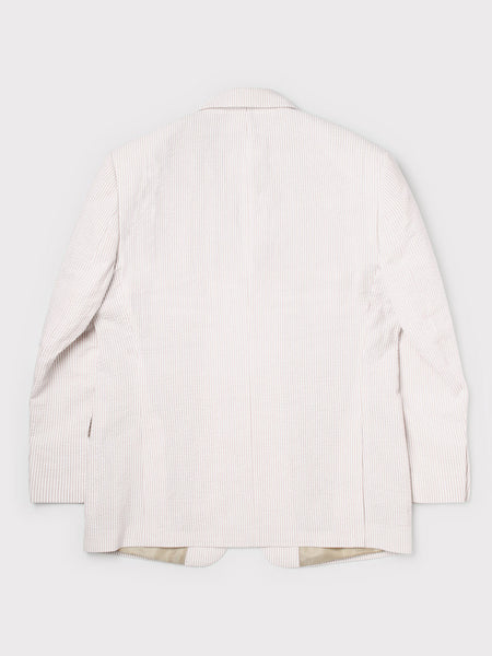 Natural Striped Seersucker Jacket