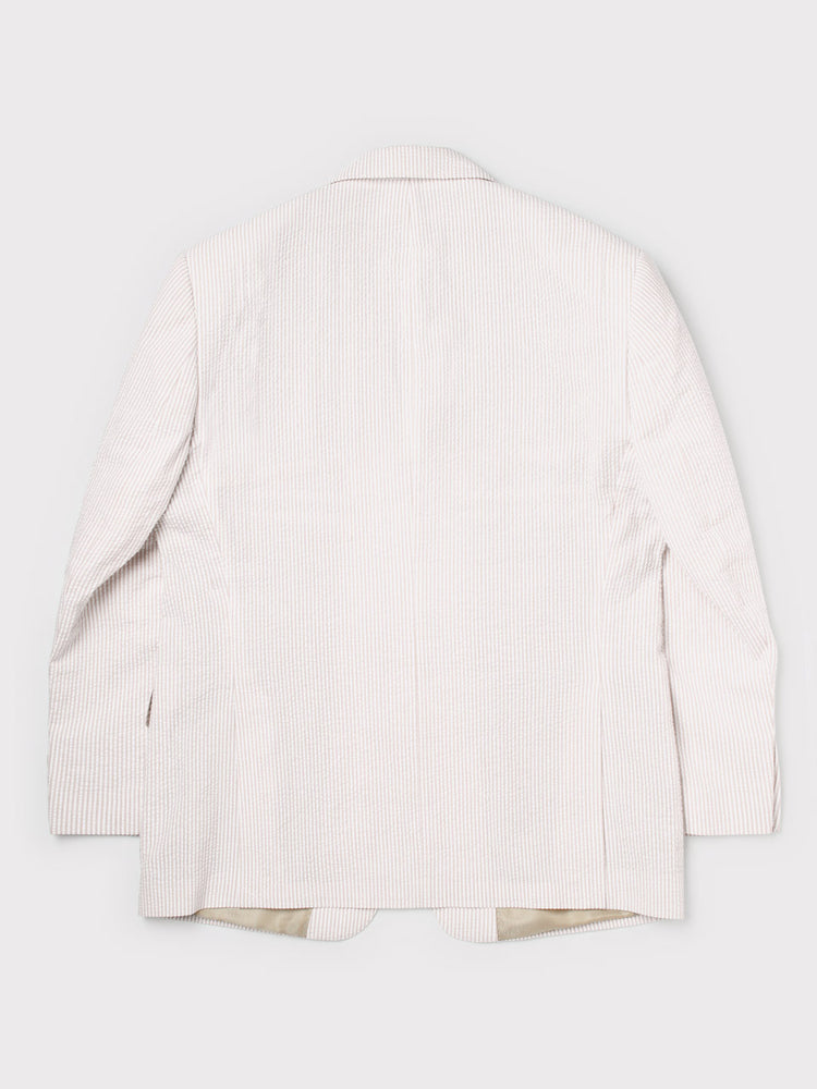 Natural Striped Seersucker Jacket