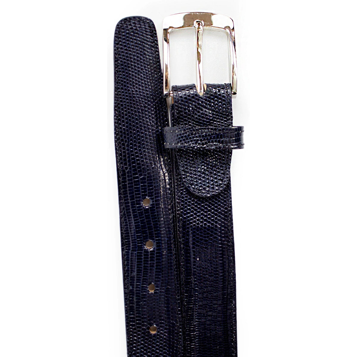 Men's Belvedere Genuine Lizard Skin Dress Belt in Rose Pink