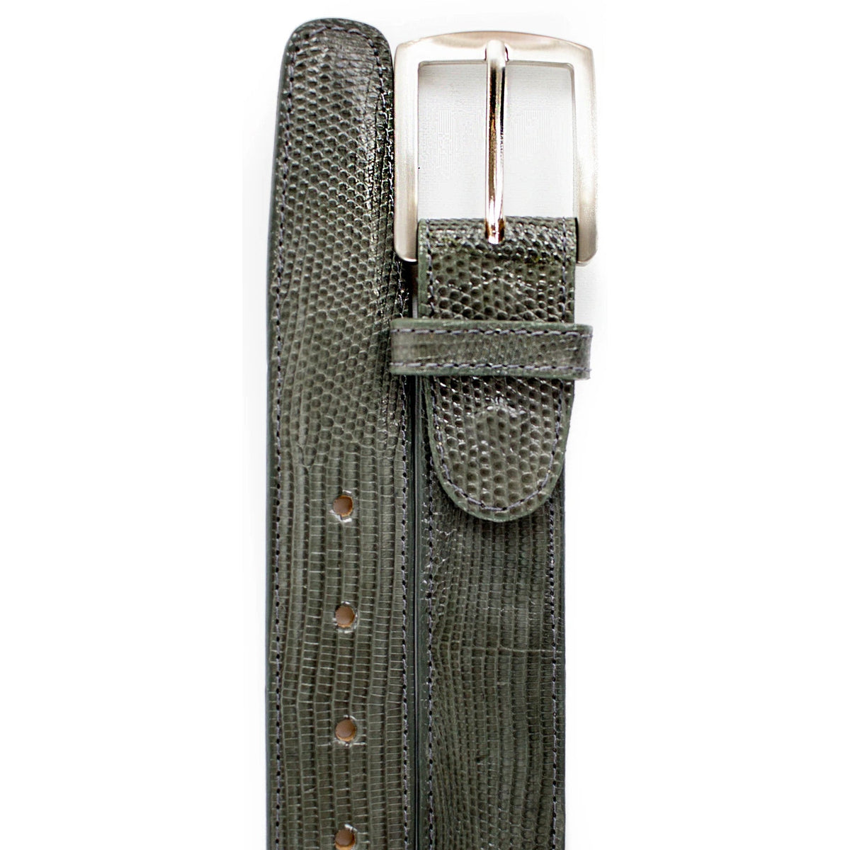 Men's Belvedere Genuine Lizard Skin Dress Belt in Rose Pink main image 0