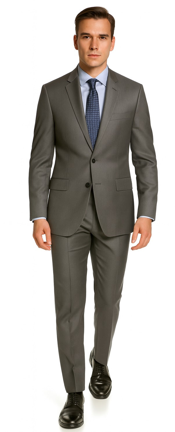 Bertolini Silk & Fabric Suit Navy And Gray - High End Suits - High Quality Suits