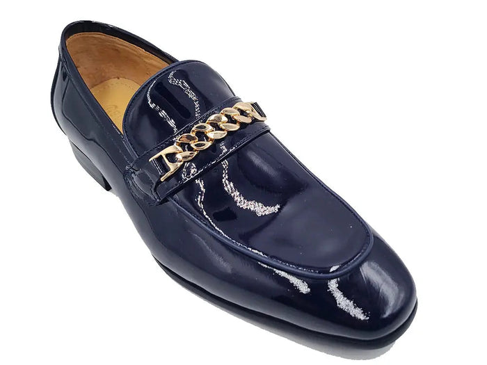 Carrucci Beveled Squared Toe Patent Leather Loafer