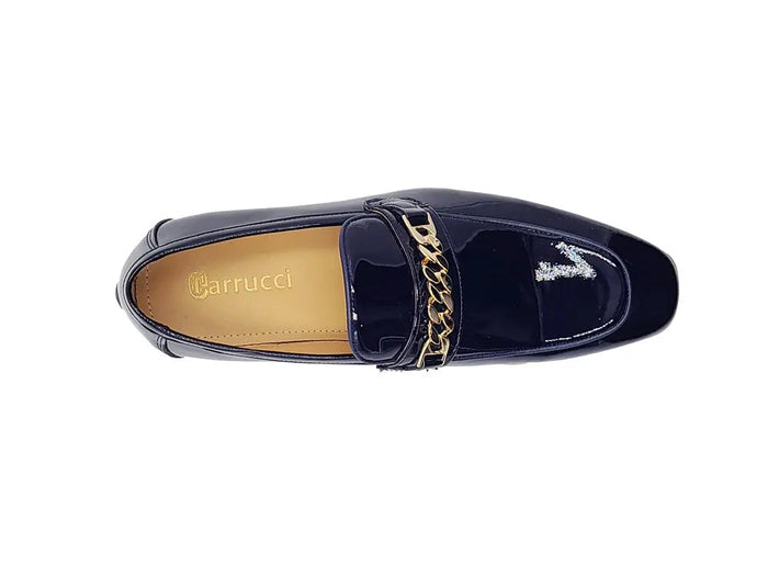 Carrucci Beveled Squared Toe Patent Leather Loafer