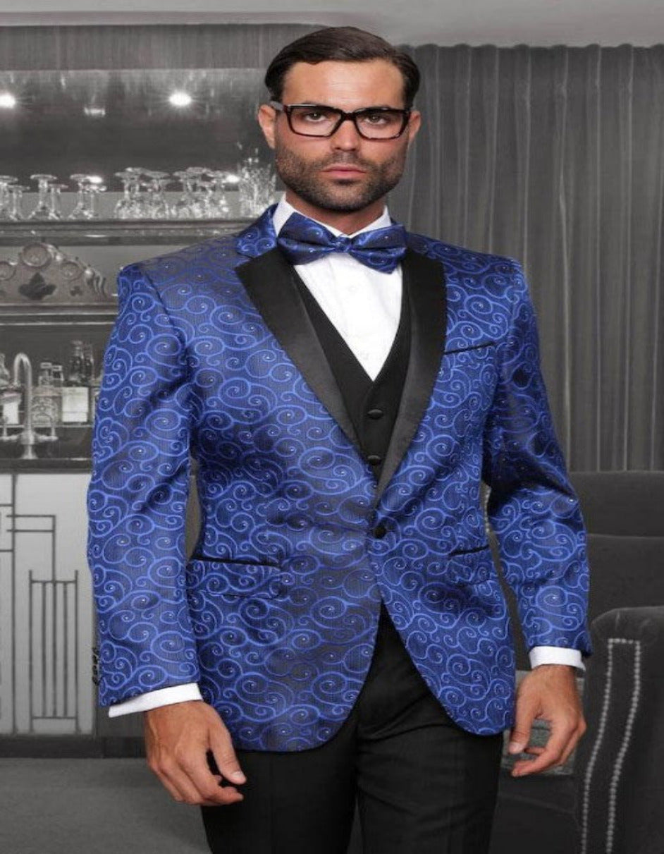 Big and Tall Dinner Jacket - Big Man Sport Jacket - Mens Blazer - Ivory and Burgundy main image 1