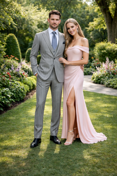 Silver Dominion Grey Pinstripe 3-Piece Elite Suit by Rossiman