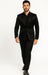 Black-Satin-Flex-Two-Piece-Suits