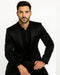 Black-Satin-Flex-Two-Piece-Suits