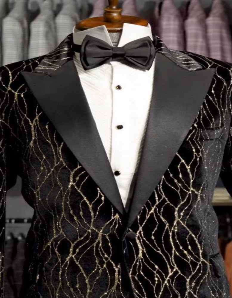 Mardi Gras Tuxeod Dinner Jacket in Green - White - Black - Purple - Red and Gold