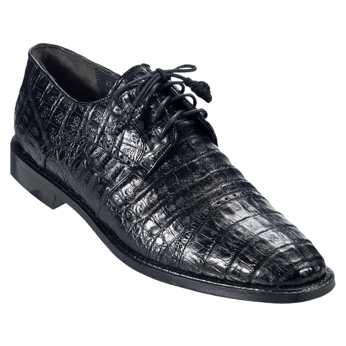 Los Altos Brown Caiman Crocodile Patch Work Men's Casual Shoes main image 1