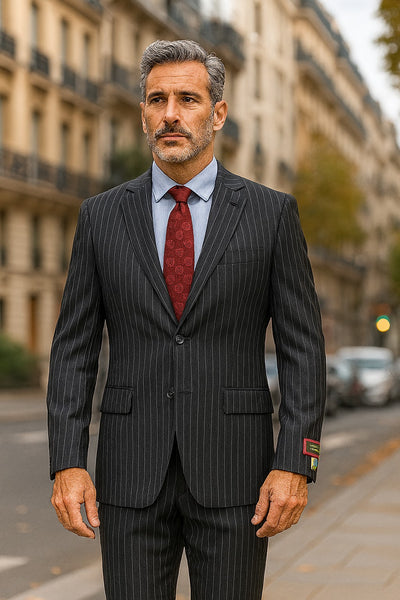 Black Pinstripe Suits