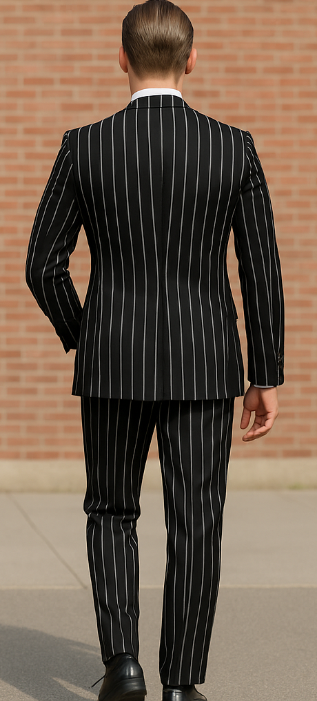 Black Pinstripe Suit - Gangster Suit - 1920's Suit