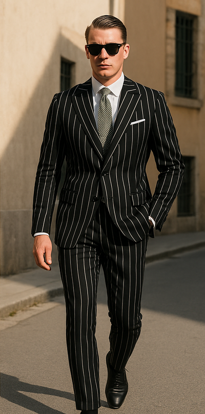 Black Pinstripe Suits