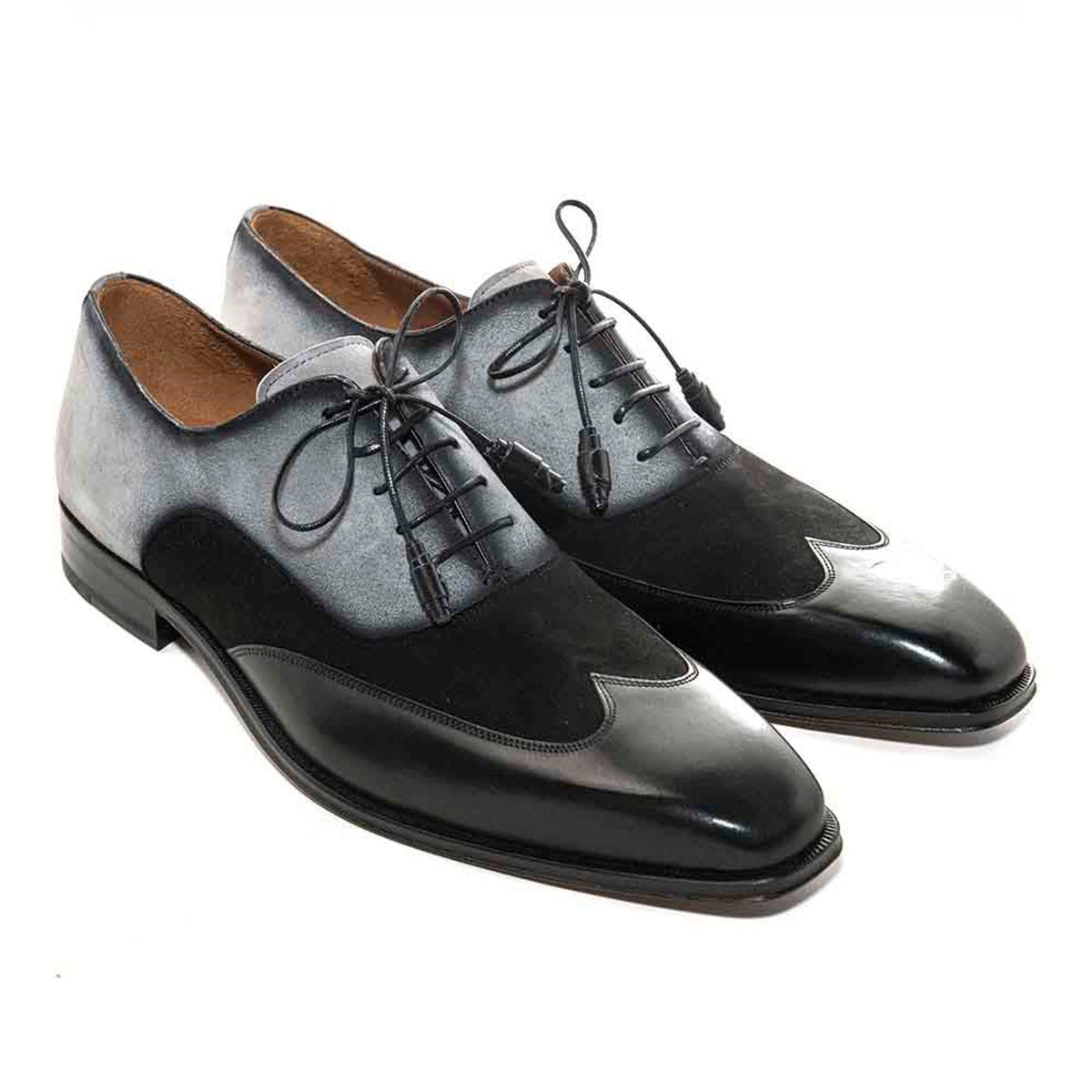 Mendez Black Floater Aniline Leather Men's Oxford