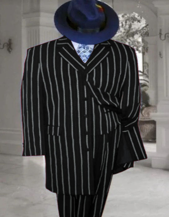 Pinstripe Vintage style Long Suit Red Zoot Suit - 1920s Suit - Gangster Long Suit