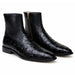 Belvedere London Black Genuine Crocodile Dress Shoe