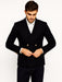 Black or Navy Blue Men's Double Breasted Suits 
