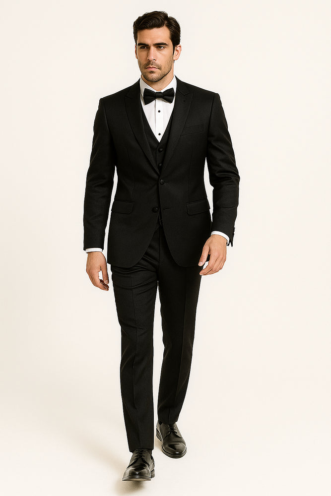Groomfit-Black -satin-tuxedo-ensemble