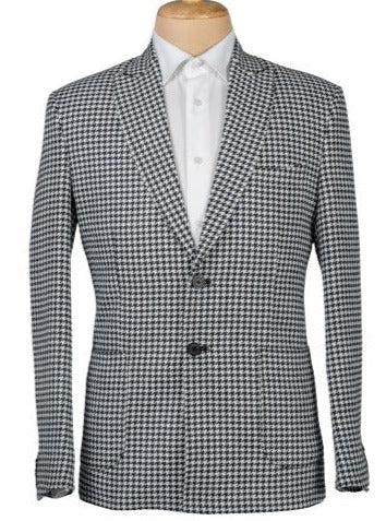 Houndstooth Blazer - Houndstooth Sport Coat - Black and White Checker Jacket