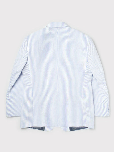 Blue Striped Seersucker Jacket