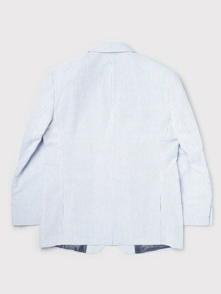 Blue Striped Seersucker Jacket
