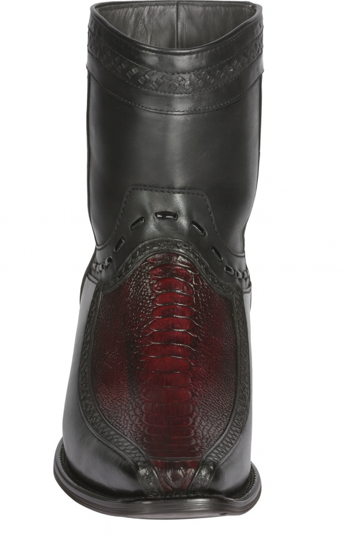 Botin Avestruz Pata con Venado Punta Europea LAB-76BF0518