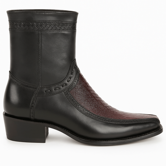 Botin Avestruz Pata con Venado Punta Europea LAB-76BF0518