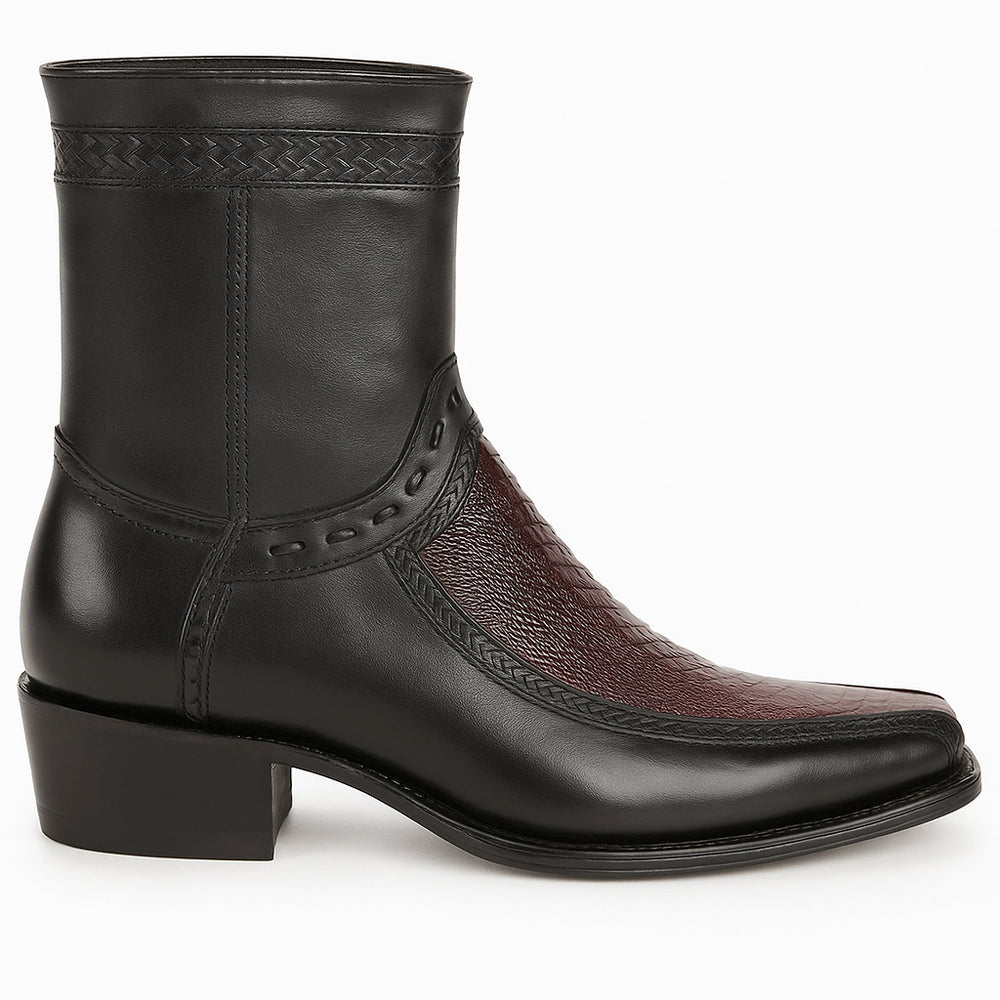 Botin Avestruz Pata con Venado Punta Europea LAB-76BF0518