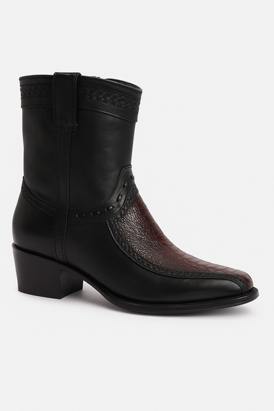 Botin Avestruz Pata con Venado Punta Europea LAB-76BF0518