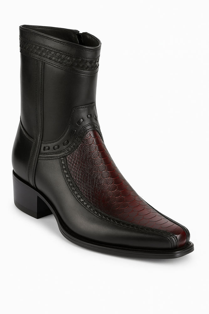 Botin Avestruz Pata con Venado Punta Europea LAB-76BF0518