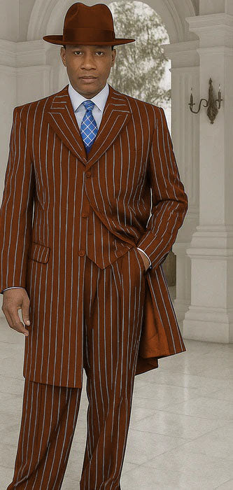 Royal Blue Pinstripe Zoot Suit - 1920's Suit - Gangster Suit